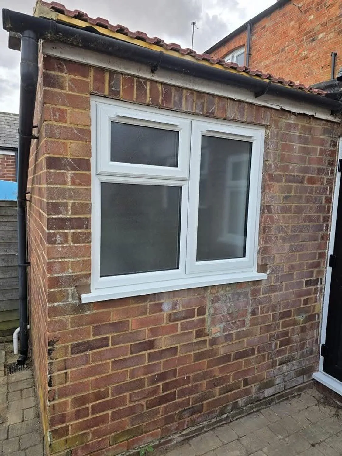 New window fitted and brickwork made good around the opening